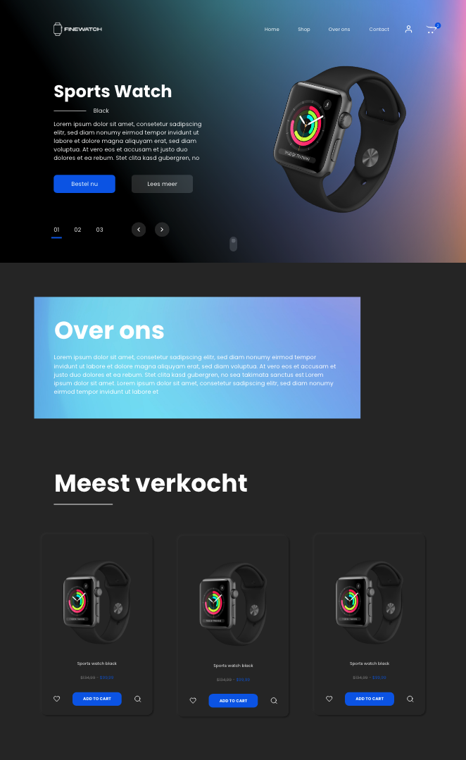 Webshop for sportswatches